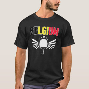 T-shirt Belgique Ping Pong Équipe de Tennis de Table Belg