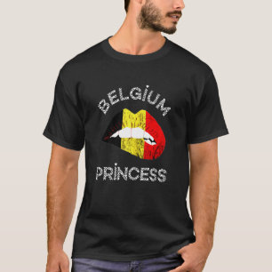T-shirt Belgique Princesse Belgie Lips Bouche Belge Pride 