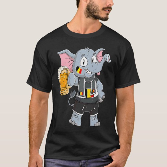 T-shirt Belgium fan elephant (Devant)