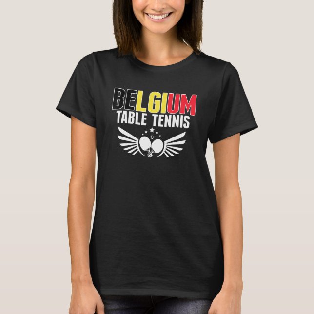 T-shirt Belgium Table Tennis     Support Belgian Ping Pong (Devant)