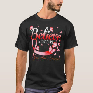 T-shirt Believe In The Cure Hiv Aids Awareness Butterfly