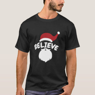 T-shirt Believe Santa Cute Christmas 