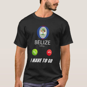 T-shirt Bélize Drapeau Souvenir Bélize Appelle