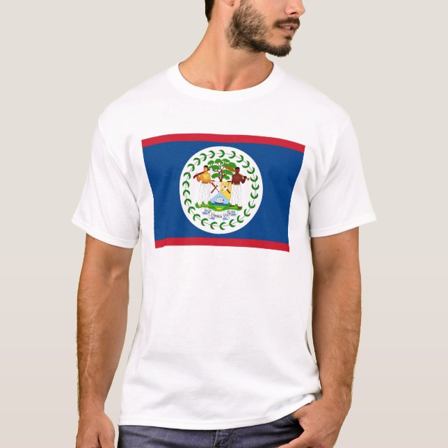 T-shirt Belize Flag T-Shirt, Patriotic T-Shirts, (Devant)