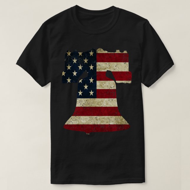 T-shirt Bell Liberty, drapeau américain (Design devant)