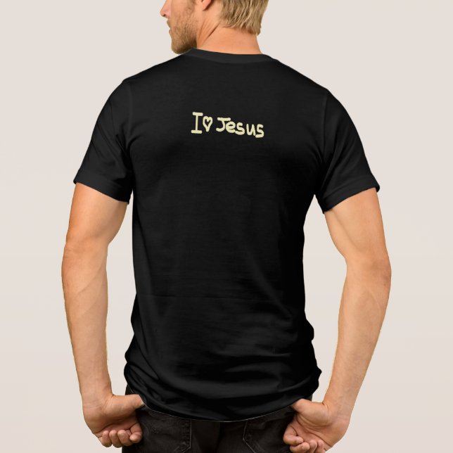 T-Shirt BELLA TRI BLEND MEN'S STYLE DESIGN Tri-Blend Shirt (Back)
