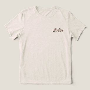 T-Shirt Bella  womens flower style design Tri-Blend Shirt