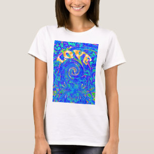 T-shirt Belle Amour Bleu Bleu Imprimer Art vectoriel Flash