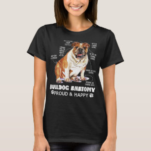T-shirt Belle Anglais Bulldog Anatomie Amoureux des chiens