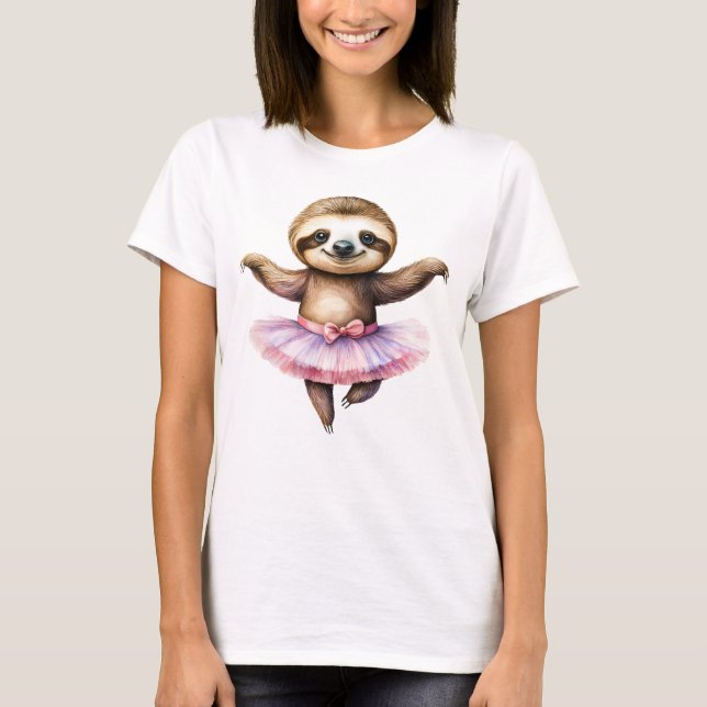 T-shirt Belle ballerine en paresse ballon (Devant)