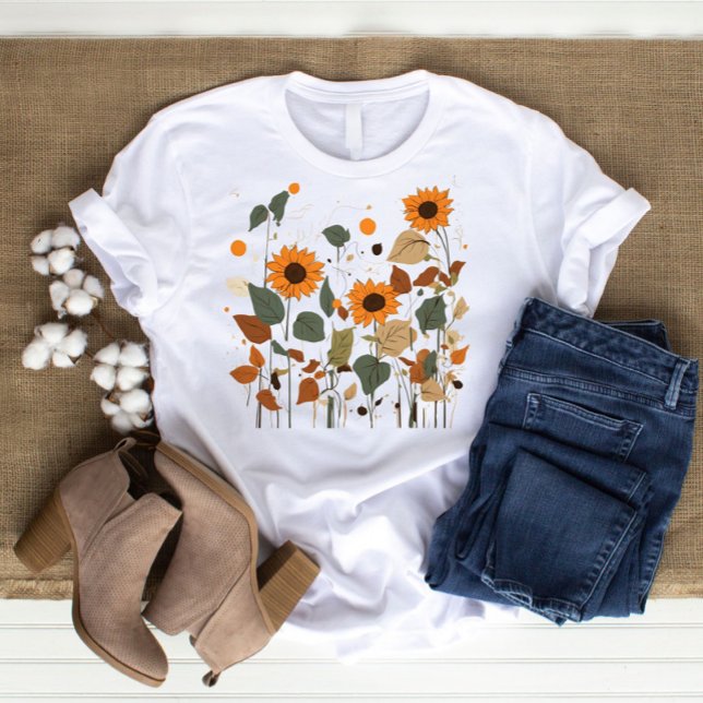 T-shirt Belle beauté Feuilles de tournesol (sunflower)