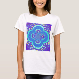 T-shirt Belle belle Afrique bleu Mandala Flora design