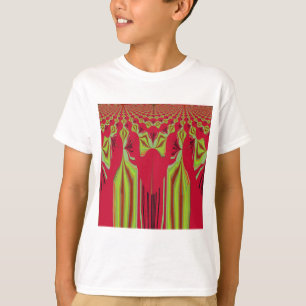 T-shirt Belle Belle Art Tribal Africain Rouge et Jaune