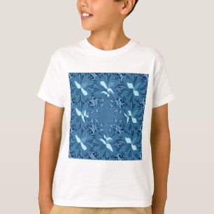 T-shirt Belle Belle Iridescente bleu. motif sans couture
