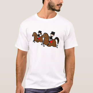 T-shirt Belle caricature garçon fille équitation dressage 