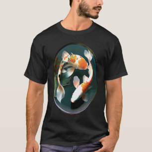 T-shirt belle carpe koï en peinture d'eau carpe koï lentil