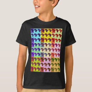 T-shirt Belle carte africaine À damiers Pap art ethnique