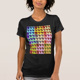 T-shirt Belle carte africaine À damiers Pap art ethnique