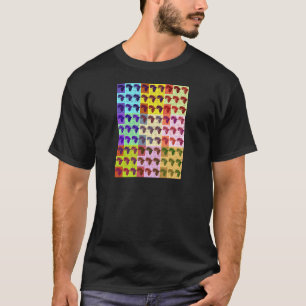 T-shirt Belle carte africaine À damiers Pap art ethnique