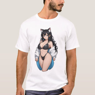 T-shirt Belle chatte de dessin animé