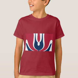 T-shirt Belle couleur rouge, blanc, bleu texture Abstraite