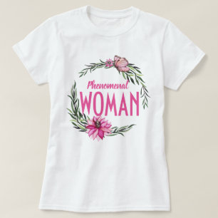 T-shirt Belle couronne rose fleurie Femme Phénoménale