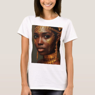 T-shirt Belle Déesse Nubienne en Or