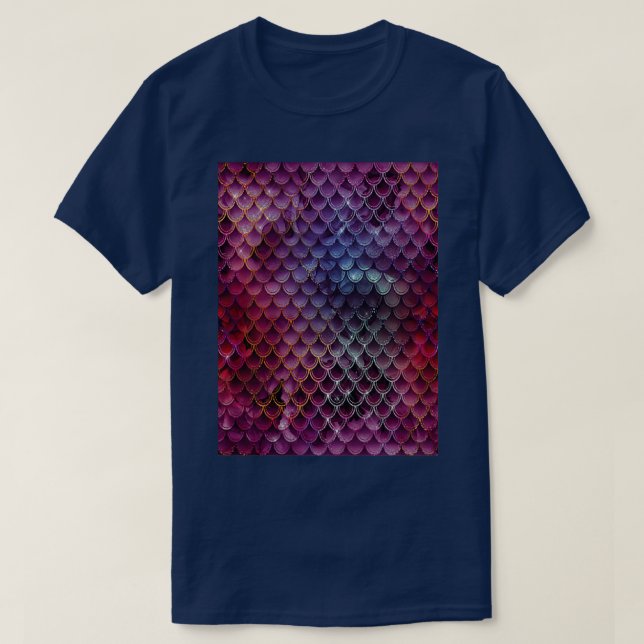 T-shirt Belle échelle de sirènes scintillantes (Design devant)