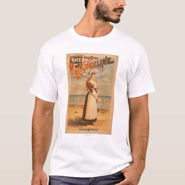 T-shirt Belle femme d'Evangeline du riz à l'océan (Devant)