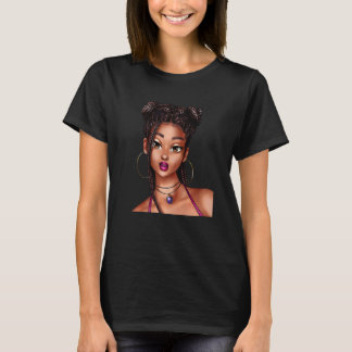 T-shirt Belle fille africaine femme noire