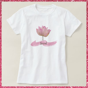T-shirt Belle Fleur de Lotus Rose