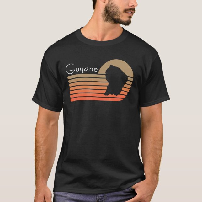 T-shirt Belle idée pour la carte guyanaise du design Guyan (Devant)