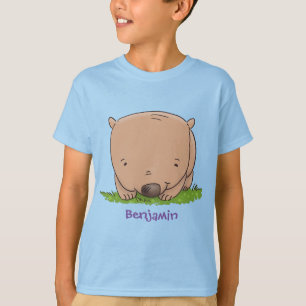 T-shirt Belle illustration de dessin animé de bébé wombat