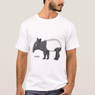 T-shirt Belle illustration de tapir de dessin animé