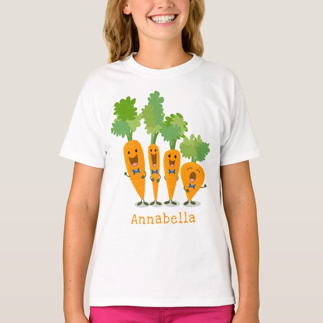 T-shirt Belle illustration du quatuor de carottes à carott (Devant)