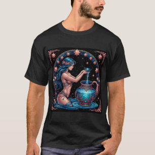 T-shirt Belle illustration numérique du signe du Verseau