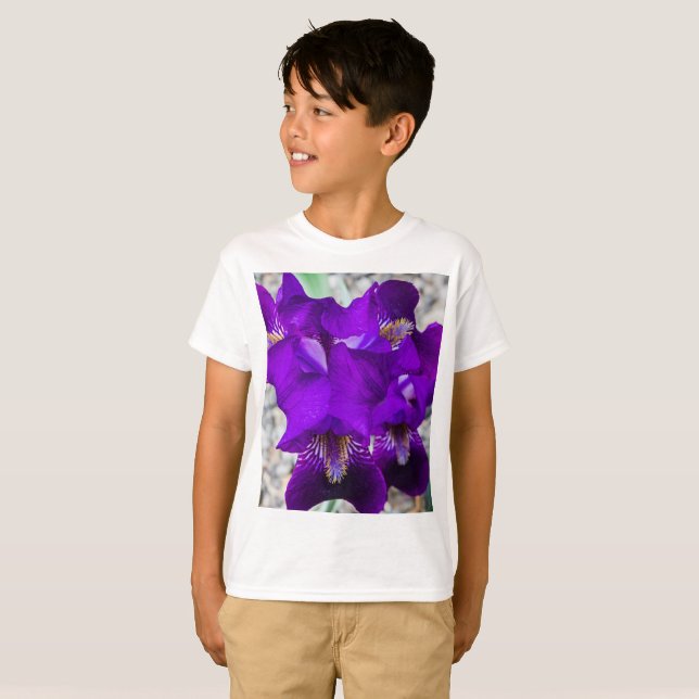 T-shirt Belle iris violet (Devant entier)