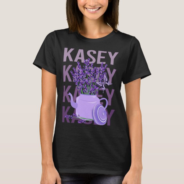 T-shirt Belle Lavande - Nom de Kasey (Devant)