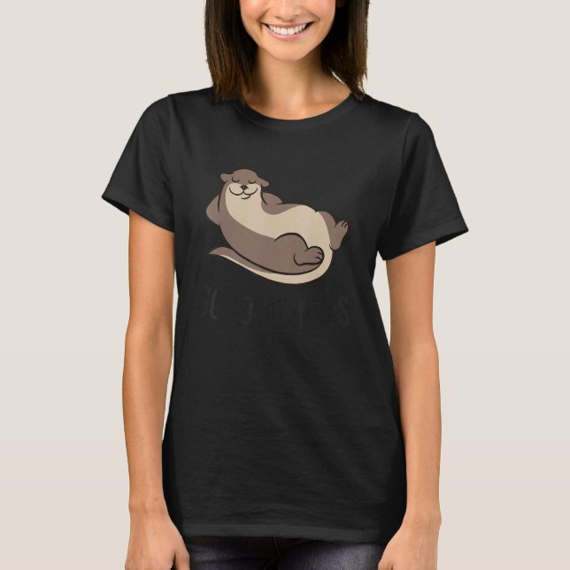 T-shirt Belle Loupe De Couchage Bon À Naps Otter (Devant)