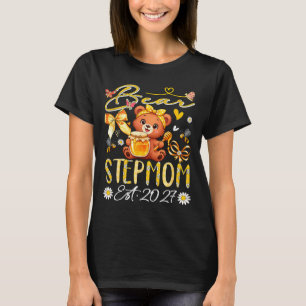 T-shirt Belle-mère Est 2027 Nœud Papillon Floral Fête Des 