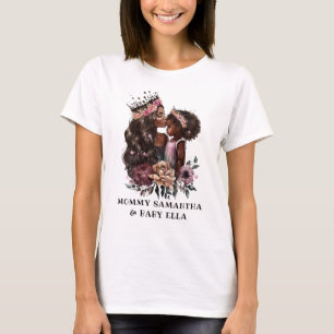 T-shirt Belle mère et fille noire (3)