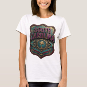 T-shirt Belle œuvre d'art textuelle 3D SOUTH CAROLINA Viol