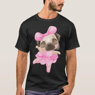 T-shirt Belle petite ballerine animale avec aquarelle