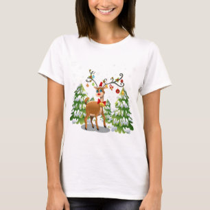 T-shirt Belle renne dans la neige