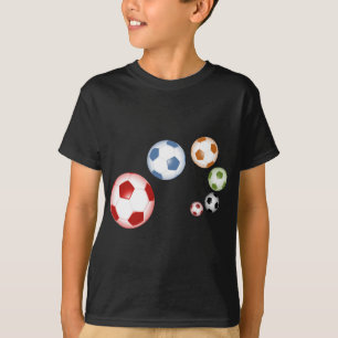 T-shirt Belle série de ballons de football ou de soccer