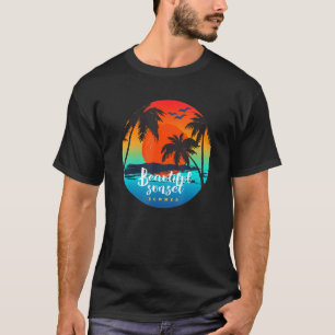 T-shirt Belle Sunset Summer Cool Beach Vibes
