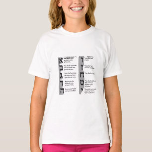 T-shirt Belle Tapisserie des Dix Commandements Hébreux