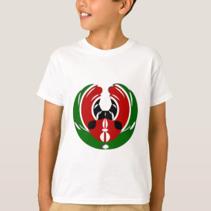 T-shirt Belle Tapisserie du Kenya : Papillon du drapeau du