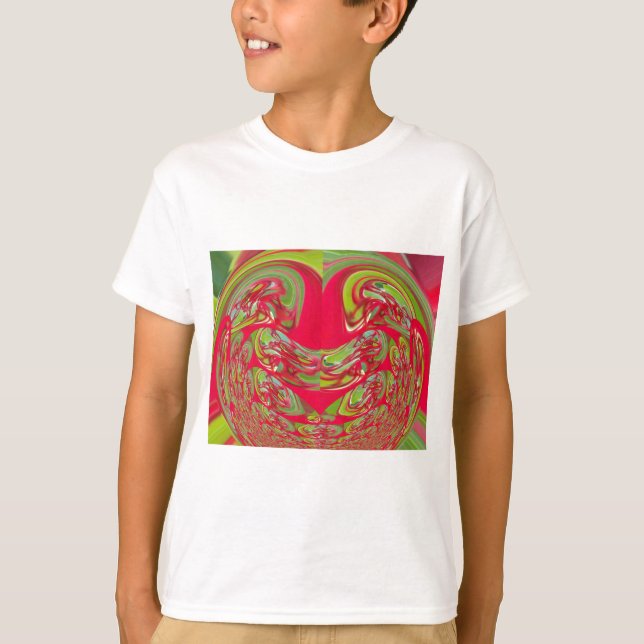 T-shirt Belle texture rouge et verte Couleur Art Abstrait (Devant)