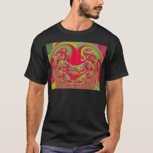 T-shirt Belle texture rouge et verte Couleur Art Abstrait